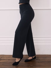 Gym + Coffee Black Soft Motion Wide Leg Leggings - Image 3 of 5