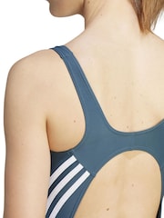 adidas Green Sportswear Swim Adidas 3-stripes Swimsuit - Image 8 of 9