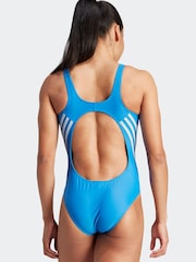 adidas Blue Sportswear Swim Adidas 3-stripes Swimsuit - Image 2 of 7