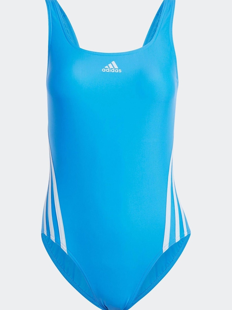 adidas Blue Sportswear Swim Adidas 3-stripes Swimsuit - Image 7 of 7