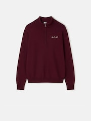 Gym + Coffee Purple Knit Half Zip Sweat Top - Image 5 of 7