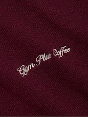 Gym + Coffee Purple Knit Half Zip Sweat Top - Image 6 of 7