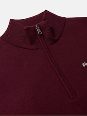 Gym + Coffee Purple Knit Half Zip Sweat Top - Image 7 of 7