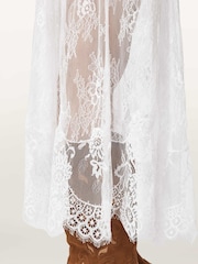 AllSaints White Arran Lace Skirt - Image 3 of 8