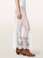 AllSaints White Arran Lace Skirt - Image 4 of 8