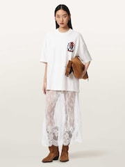 AllSaints White Arran Lace Skirt - Image 5 of 8