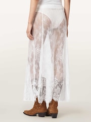 AllSaints White Arran Lace Skirt - Image 6 of 8