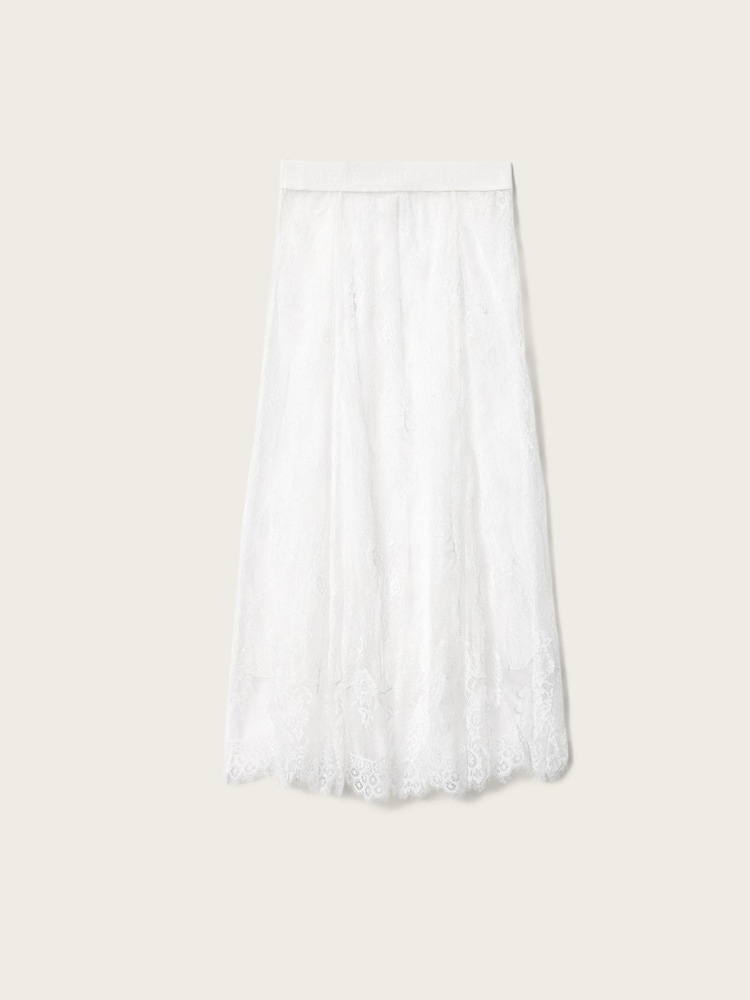 AllSaints White Arran Lace Skirt - Image 8 of 8