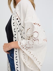 Raffya Lupe Edge To Edge Embroidered Kimono In - صورة 4 من 4