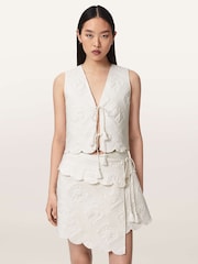 AllSaints White Mona Top - Image 1 of 6