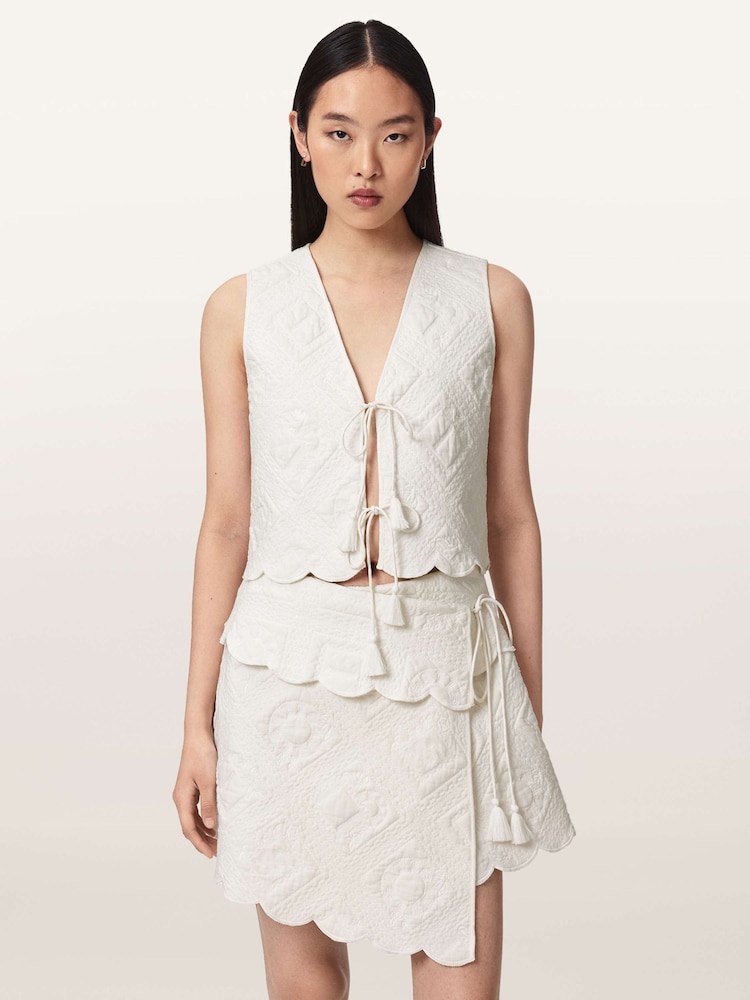 AllSaints White Mona Top - Image 1 of 6 AllSaints White Mona Top - Image 1 of 6