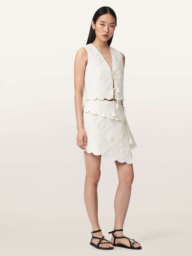 AllSaints White Mona Top - Image 2 of 6 AllSaints White Mona Top - Image 2 of 6