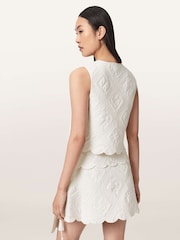 AllSaints White Mona Top - Image 4 of 6