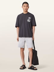 AllSaints Grey Lenny Shorts - Image 6 of 7