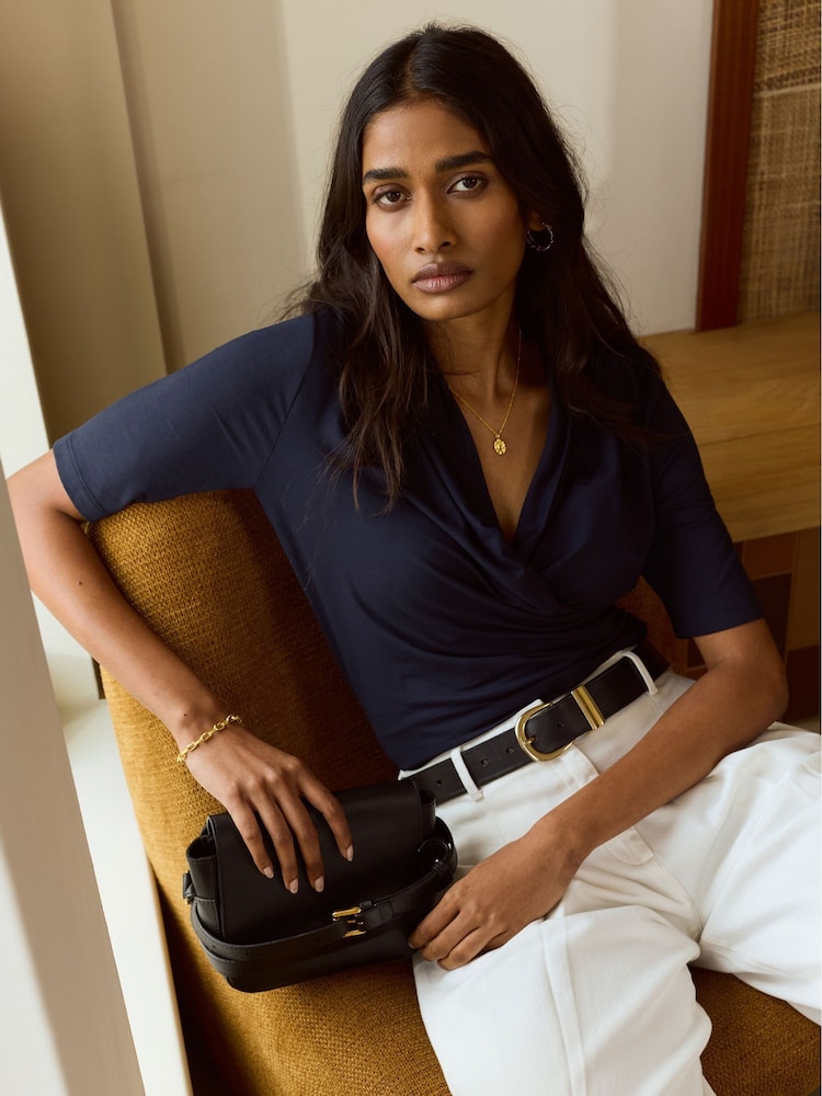 Baukjen Blue Rosamund Wrap Top - Image 1 of 6