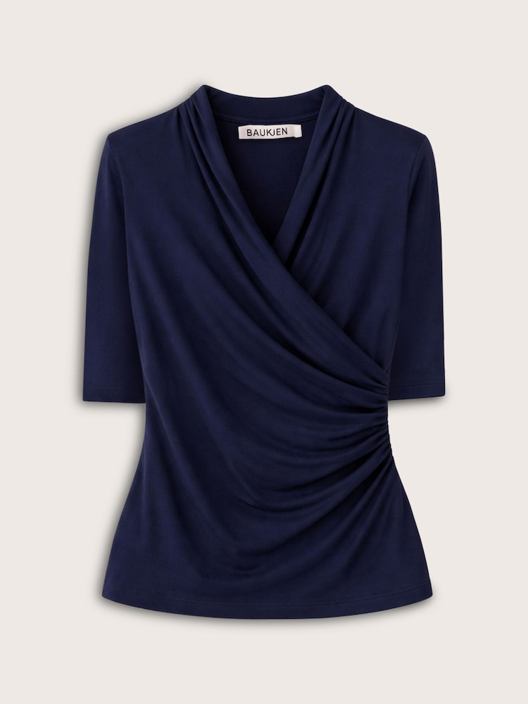 Baukjen Blue Rosamund Wrap Top - Image 6 of 6