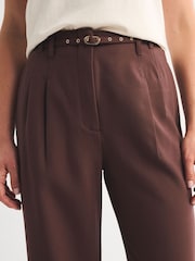 Abercrombie & Fitch Brown Sloan Mahogany Wide Leg Trousers - Image 5 of 6