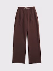Abercrombie & Fitch Brown Sloan Mahogany Wide Leg Trousers - Image 6 of 6