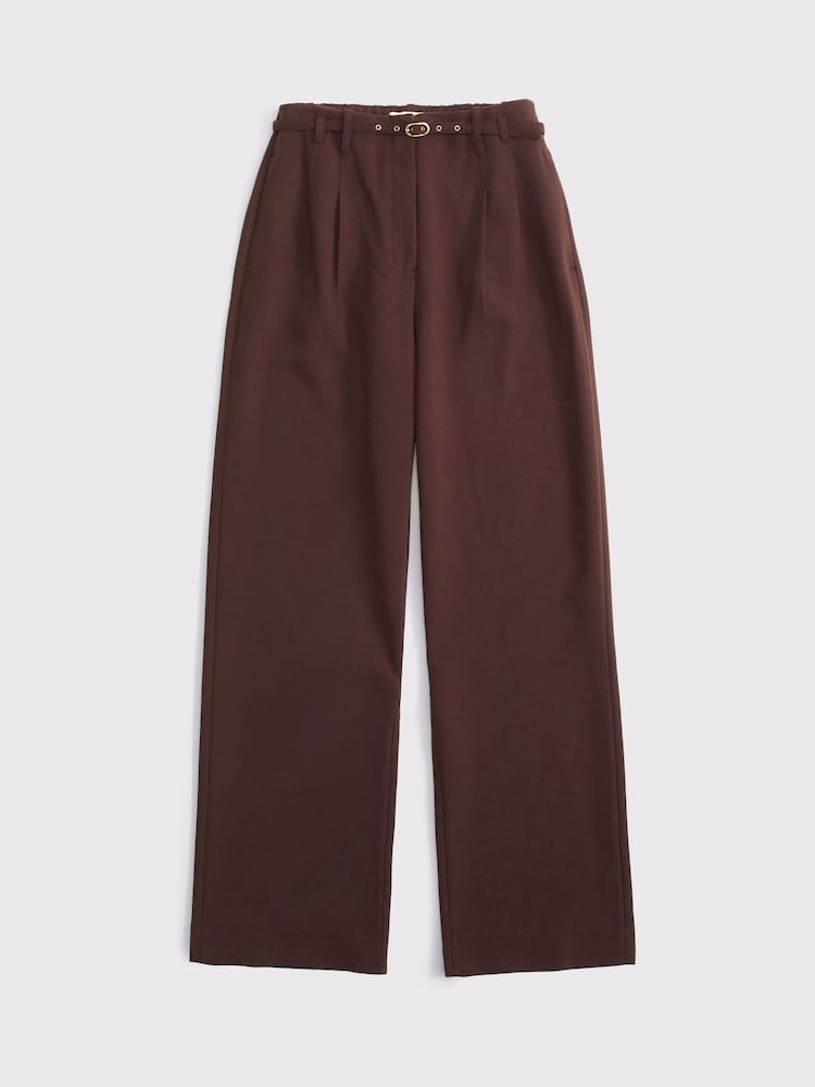 Abercrombie & Fitch Brown Sloan Mahogany Wide Leg Trousers - Image 6 of 6 Abercrombie & Fitch Brown Sloan Mahogany Wide Leg Trousers - Image 6 of 6