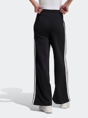 adidas Black Essentials 3 Stripe Wide Leg Joggers - Image 3 of 9