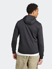 adidas Black Essentials Hybrid Down Hooded Jacket - Image 2 of 7