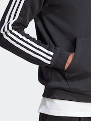 adidas Black Essentials Fleece 3-Stripes 1/4-Zip Sweatshirt - Image 6 of 7