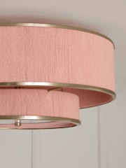 Lipsy Pink Wrapped 2 Tier Flush Ceiling Light - Image 2 of 5