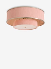 Lipsy Pink Wrapped 2 Tier Flush Ceiling Light - Image 3 of 5