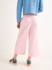 Oliver Bonas Pink Light Pink Cropped Ultra Wide Leg Jeans - Image 2 of 7
