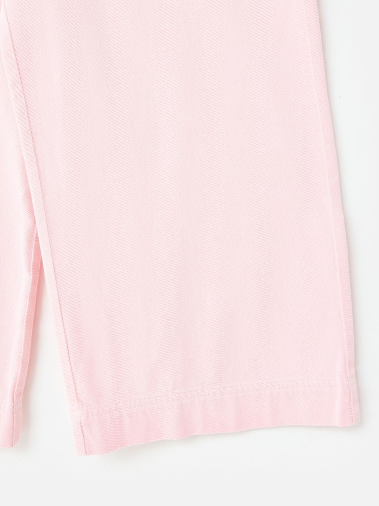 Oliver Bonas Pink Light Pink Cropped Ultra Wide Leg Jeans - Image 7 of 7 Oliver Bonas Pink Light Pink Cropped Ultra Wide Leg Jeans - Image 7 of 7