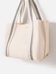 Oliver Bonas Cream Emma Cream Stripe Tote Bag - Image 5 of 6