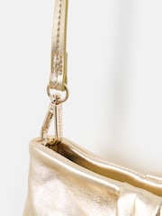 Oliver Bonas Gold Gold Metallic Bow Clutch Bag - Image 5 of 8