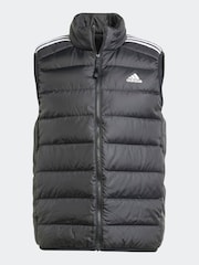 adidas Black Essentials 3-Stripes Light Down Gilet - Image 7 of 7