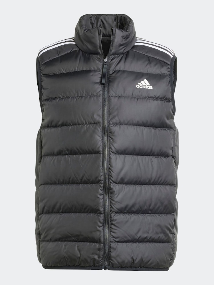 adidas Black Essentials 3-Stripes Light Down Gilet - Image 7 of 7