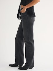 Abercrombie & Fitch Black High Rise 90s Relaxed Fit Denim Jeans - Image 4 of 7