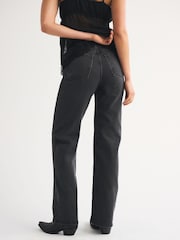 Abercrombie & Fitch Black High Rise 90s Relaxed Fit Denim Jeans - Image 5 of 7