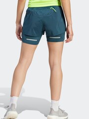 adidas Green Performance Running 1/4 Shorts - Image 2 of 6