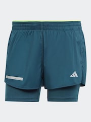 adidas Green Performance Running 1/4 Shorts - Image 6 of 6