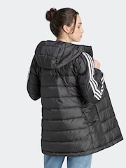 adidas Black Terrex Essentials 3-Stripes Light Down Hooded Parka - Image 2 of 7