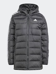 adidas Black Terrex Essentials 3-Stripes Light Down Hooded Parka - Image 7 of 7