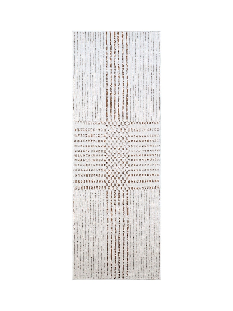 LIVABLISS Brown Architect IV Galey Alix Modern Graphic High Pile Runner - Image 6 of 6