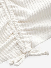 Ecru White Textured Ruche Front T-Shirt (3-16yrs) - Image 6 of 6