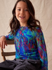 Blue Mesh Long Sleeve T-Shirt (3-16yrs) - Image 1 of 8