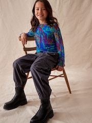 Blue Mesh Long Sleeve T-Shirt (3-16yrs) - Image 2 of 8