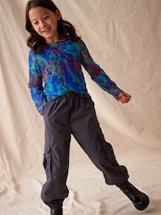 Blue Mesh Long Sleeve T-Shirt (3-16yrs) - Image 3 of 8