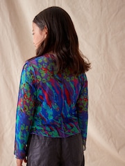 Blue Mesh Long Sleeve T-Shirt (3-16yrs) - Image 4 of 8
