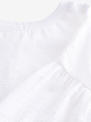 White Textured Frill Sleeve T-Shirt (3-16yrs) - Image 7 of 7
