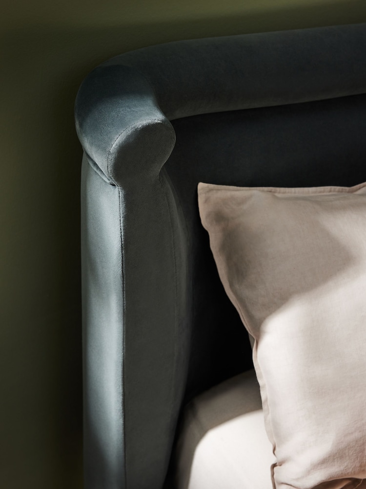 MADE.COM Gunmetal Grey Sawyer Bed in Velvet - Image 2 of 4