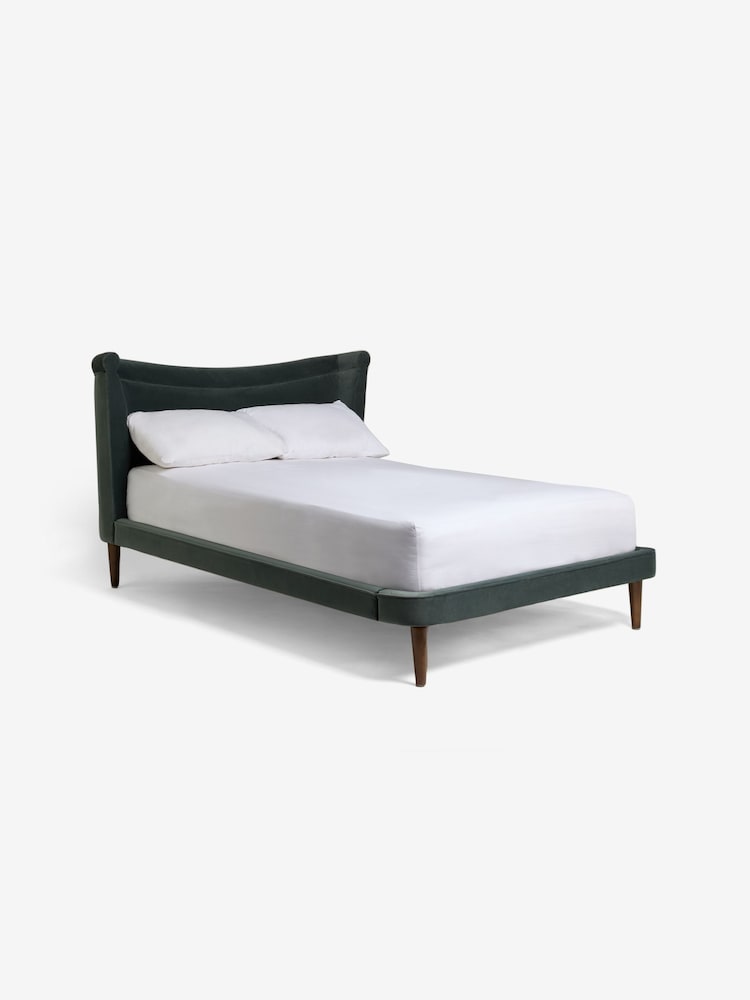 MADE.COM Gunmetal Grey Sawyer Bed in Velvet - Image 4 of 4