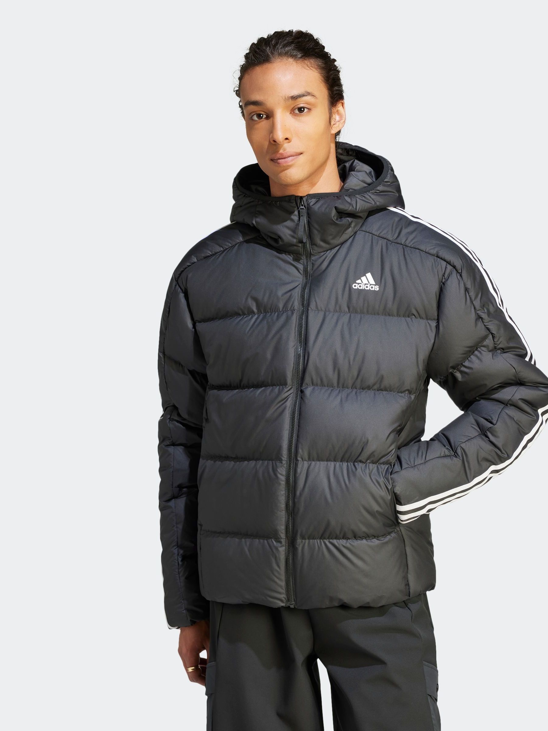 Buy adidas Terrex Black Essentials Midweight Down Hooded Jacket from Next Luxembourg